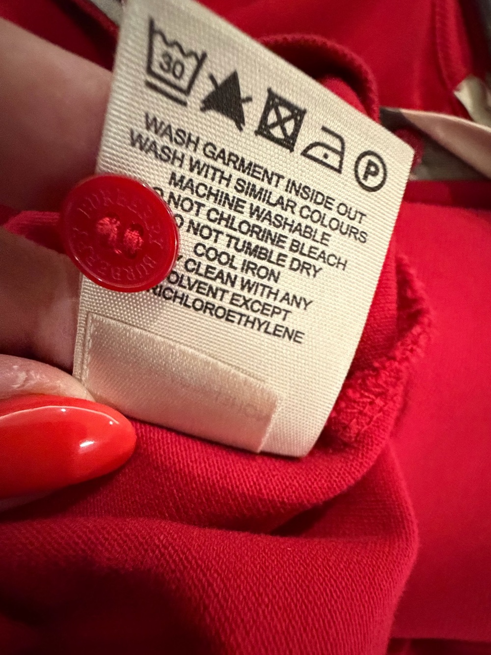 Burberry Red Short-Sleeve Polo Top size medium - Picture 7 of 8